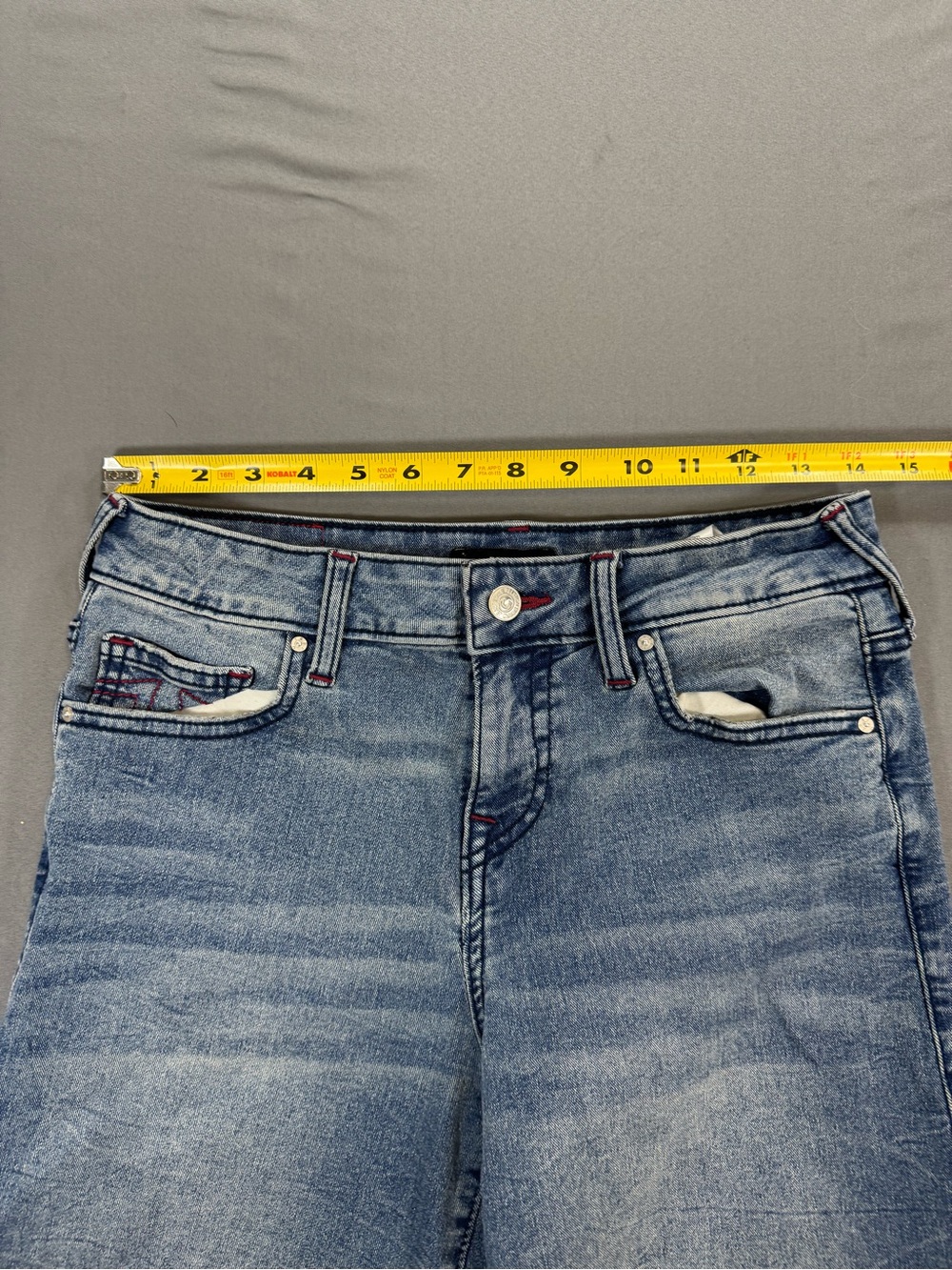 True Religion Light Blue Wide-Leg Denim Jeans - Picture 6 of 7